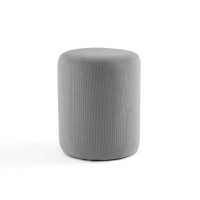 Пуф Из велюра в рубчик Lenou единый размер синий LA REDOUTE INTERIEURS  фото, kupilegko.ru